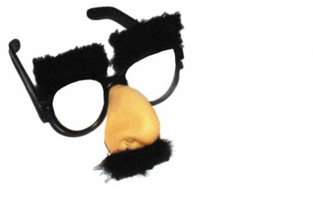 Chortle logo; spectacles with false nose, moustache and eyebrows.